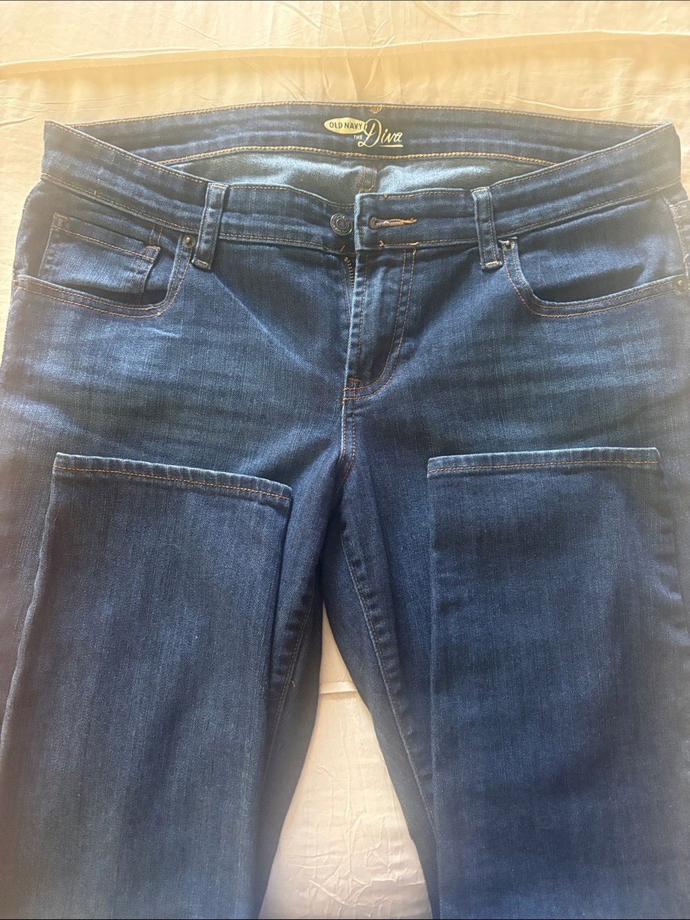 Old Navy Diva Straight Leg Jeans in Dark Blue Wash